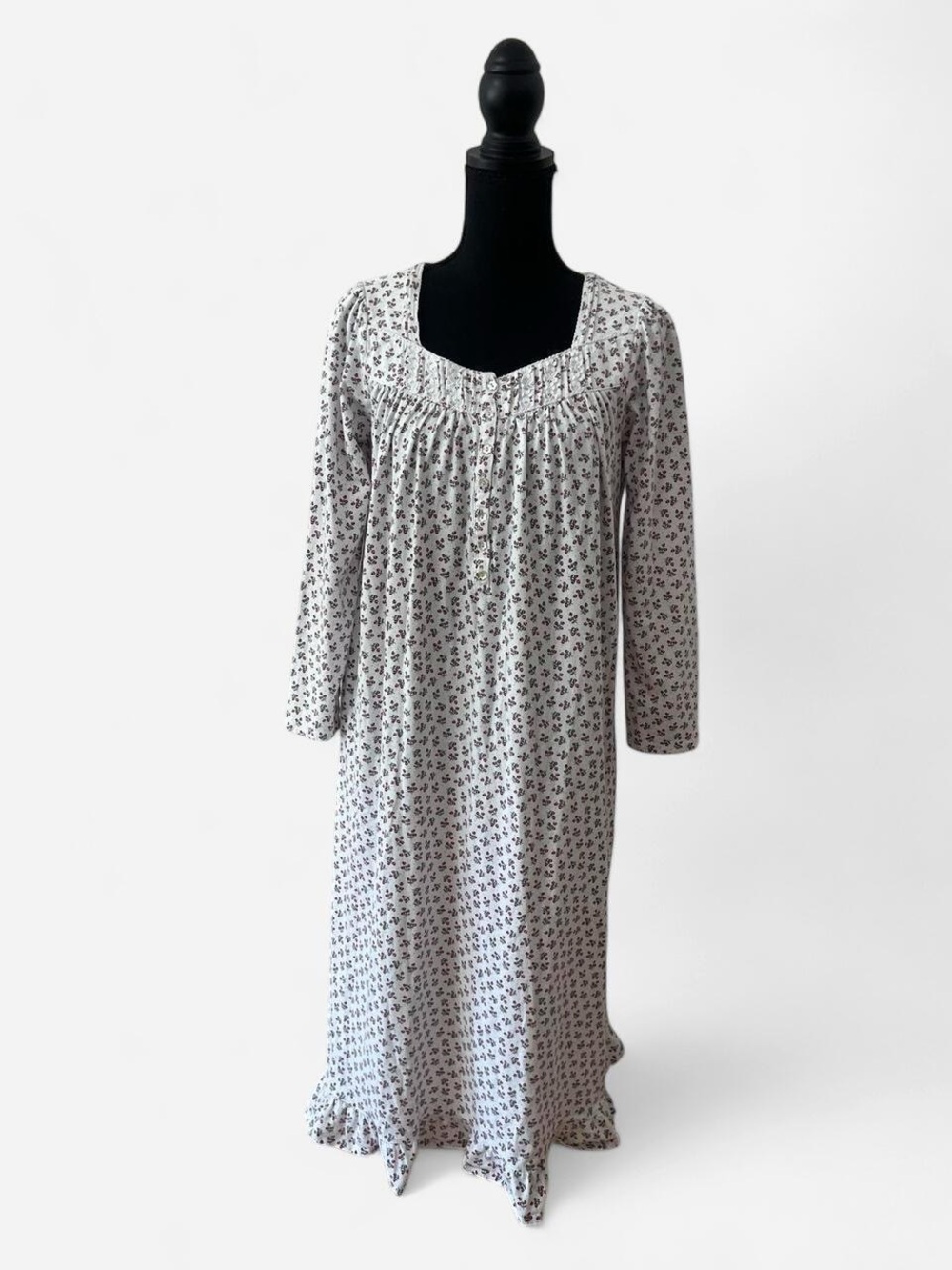 Eileen West Cotton Floral Cottagecore Ballet Nightgown Small Prairie Coquette